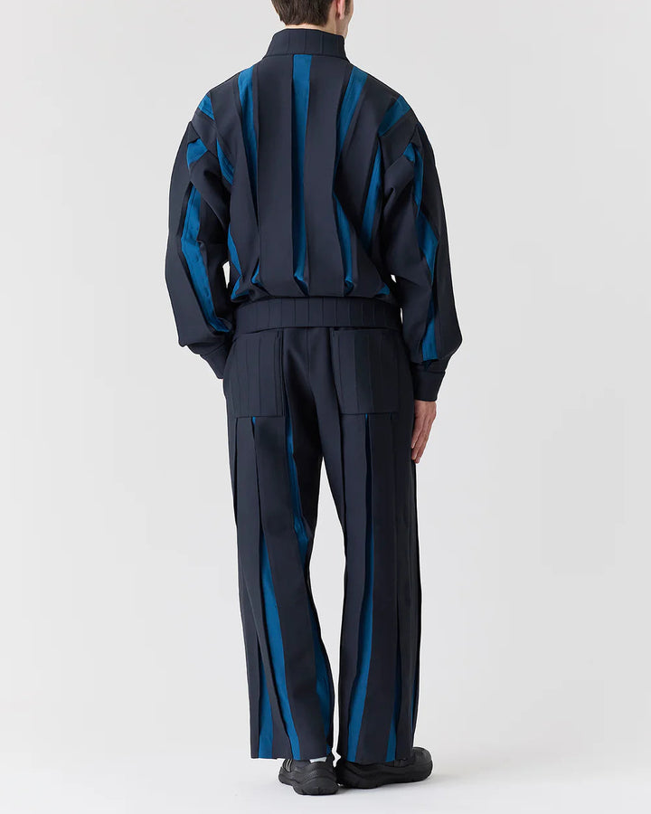 WEDGED ZIP STAND COLLAR BLOUSON