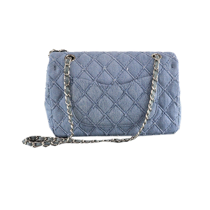 RHOMBUS DENIM CHAIN BAG