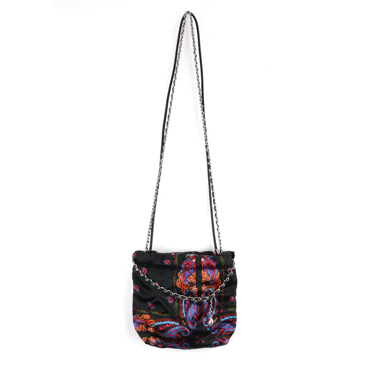 THE WORLD IS YOURS - Paisley Silk Chain Pouch
