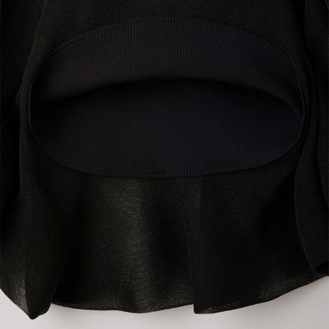 OVERWRAPPED POTTERY BUST FLARE SLEEVELESS DRESS