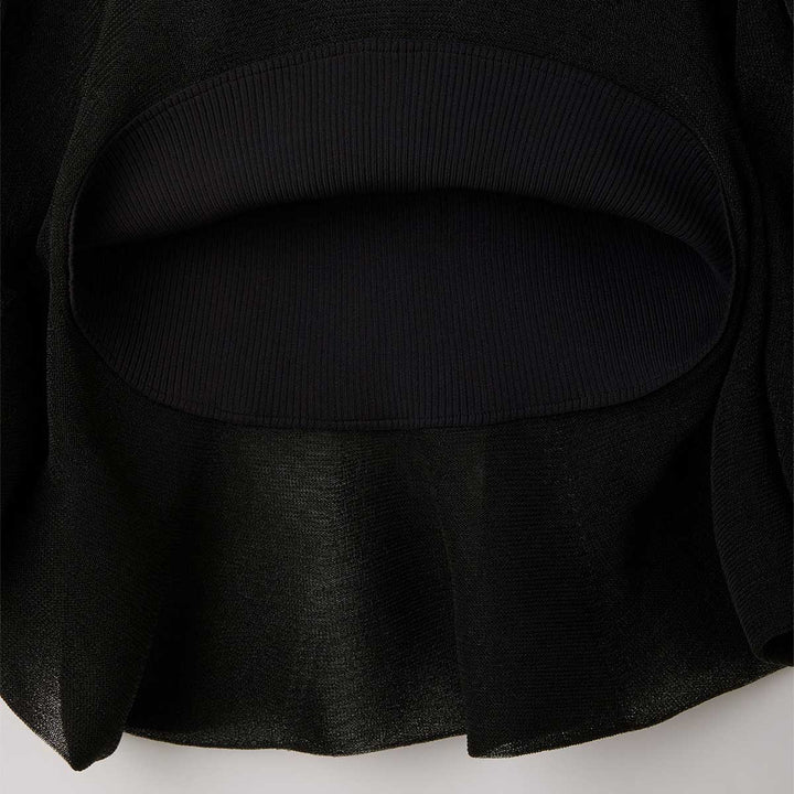 OVERWRAPPED POTTERY BUST FLARE SLEEVELESS DRESS