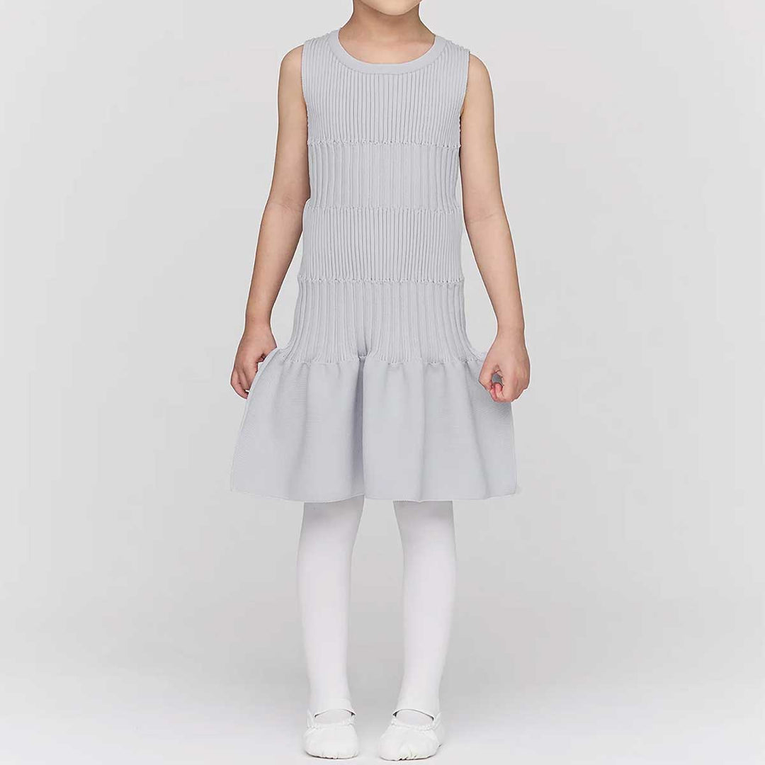 SOFT FLUTED KID SLEEVELESS DRESS