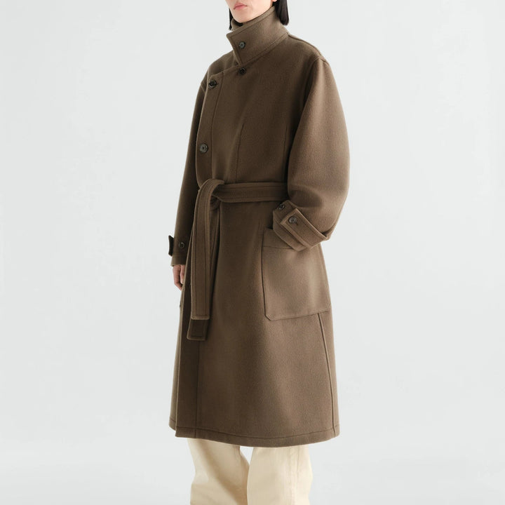 Wrap coat, double wool