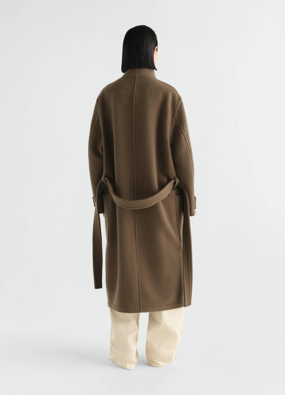 Wrap coat, double wool