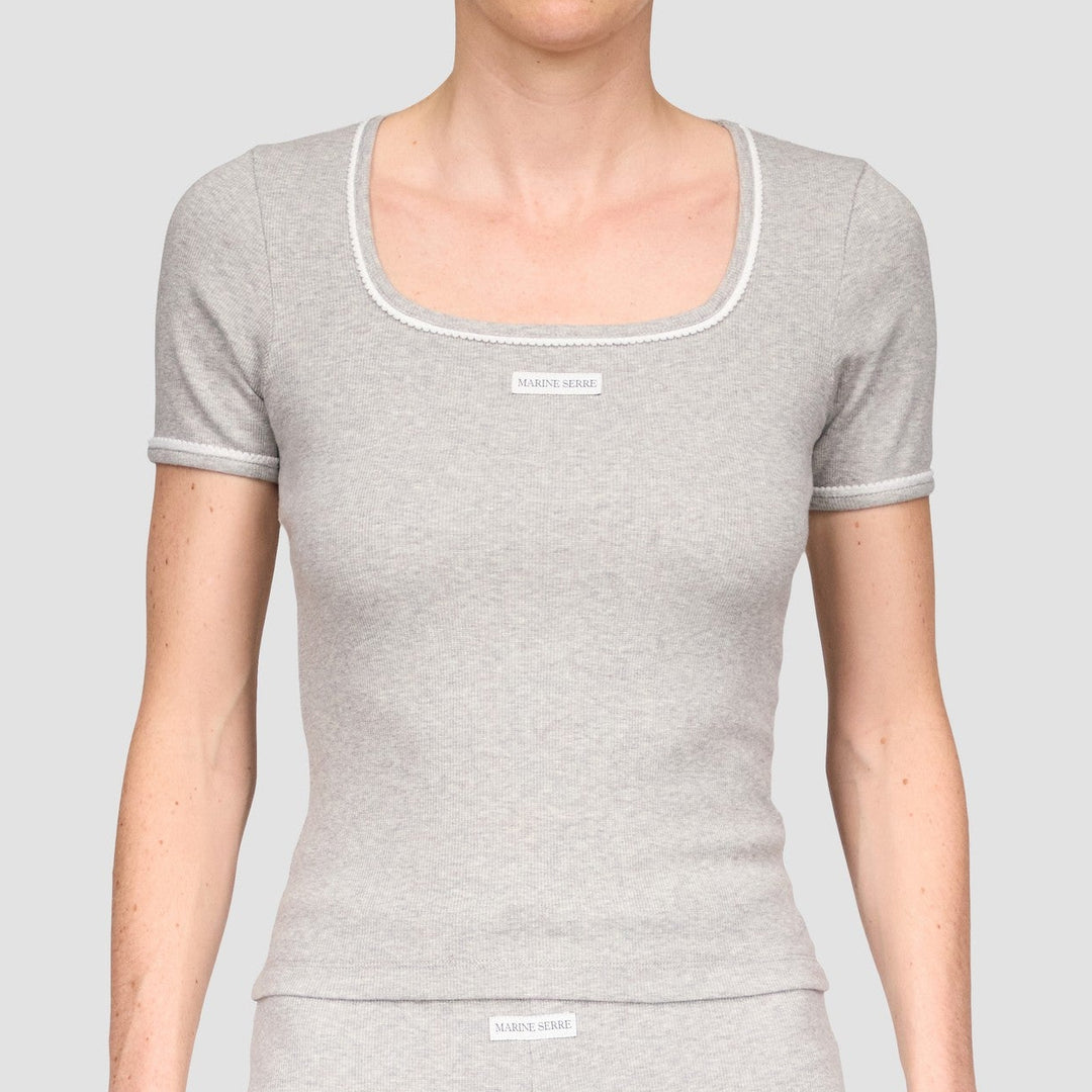 Marine Serre - Squareneck T-Shirt