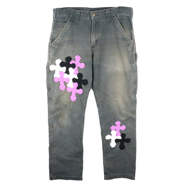"Y.A.R.N." x Carhartt work pants with 3D Cross【C】