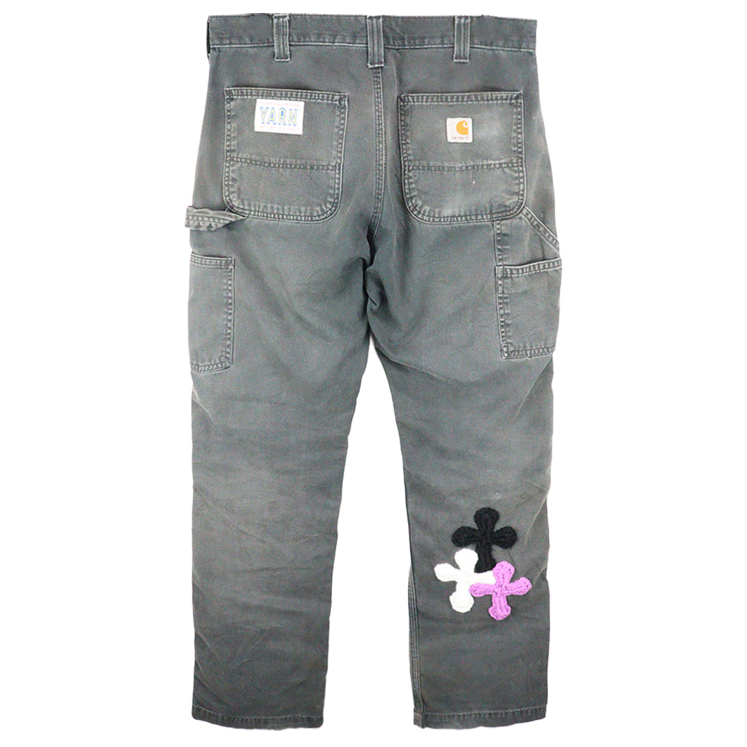 "Y.A.R.N." x Carhartt work pants with 3D Cross【C】