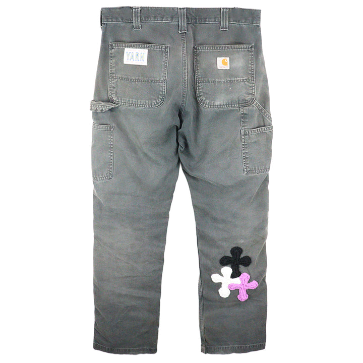 "Y.A.R.N." x Carhartt work pants with 3D Cross【C】