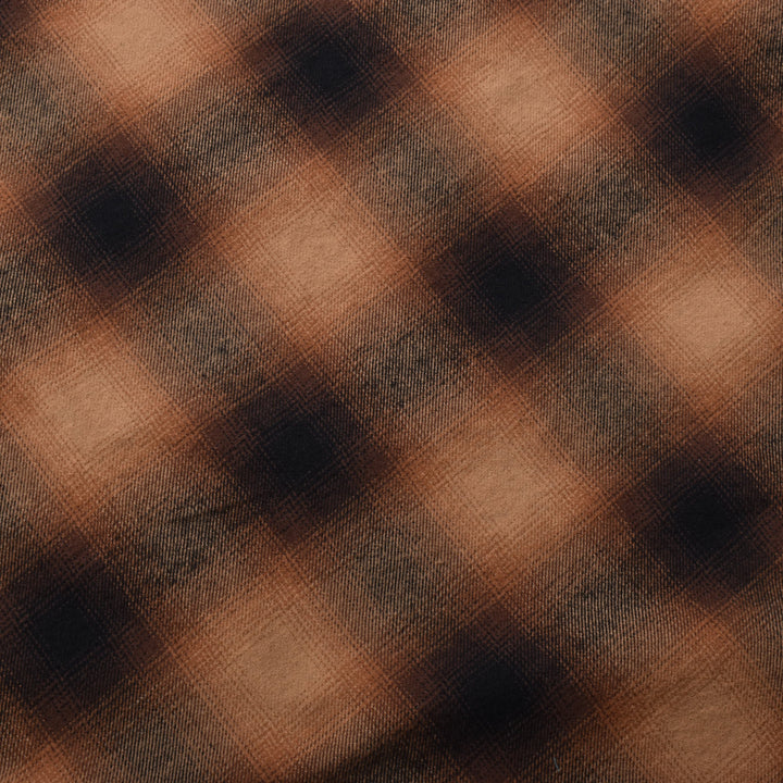 C.Flannel Ombre Open Collar SH