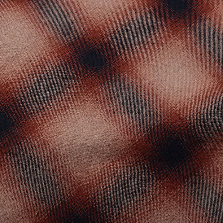C.Flannel Ombre Open Collar SH