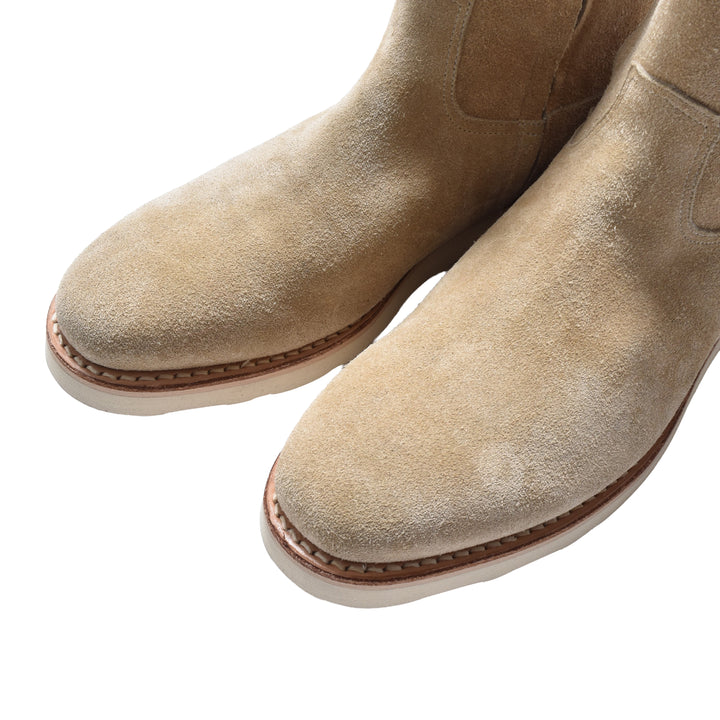 Suede Leather Side Zipper Boots