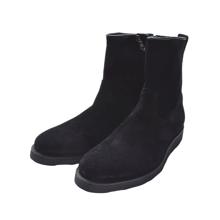Suede Leather Side Zipper Boots