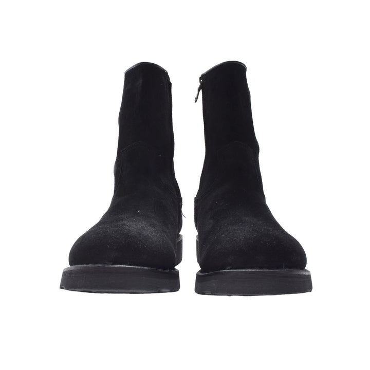 Suede Leather Side Zipper Boots