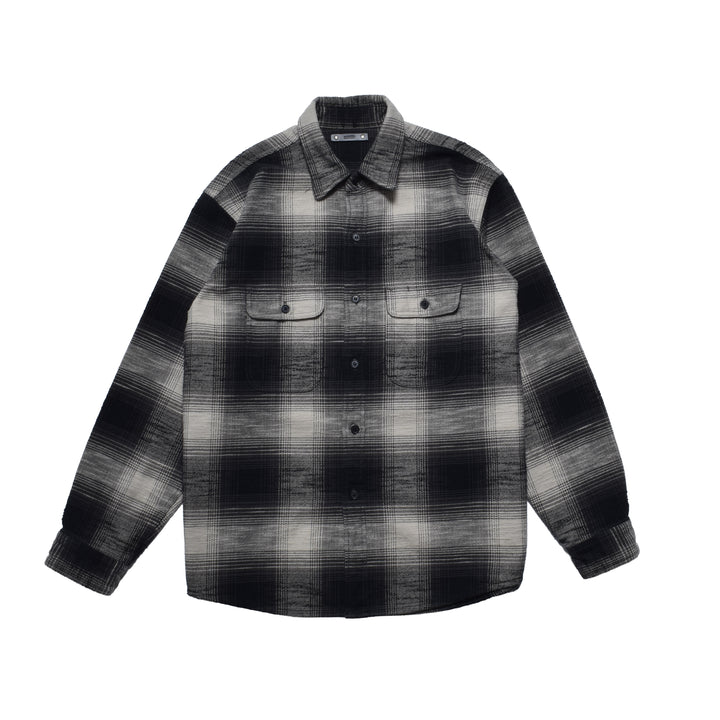 Heavy Cotton Flannel Ombre Work Shirt