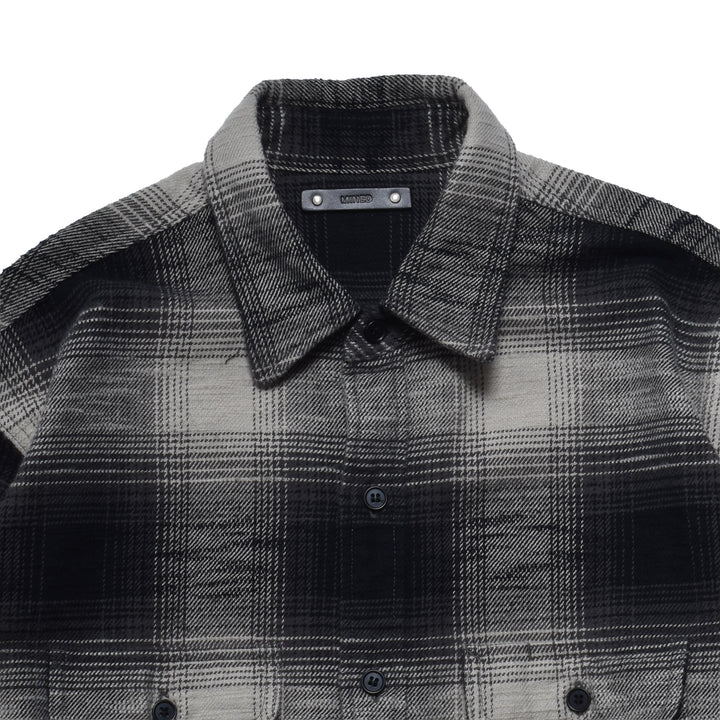 Heavy Cotton Flannel Ombre Work Shirt