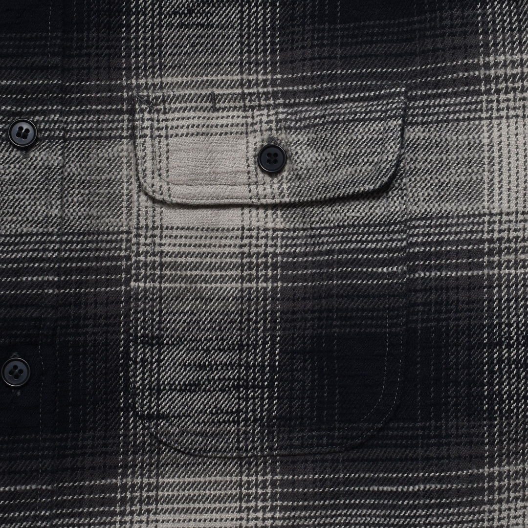 Heavy Cotton Flannel Ombre Work Shirt