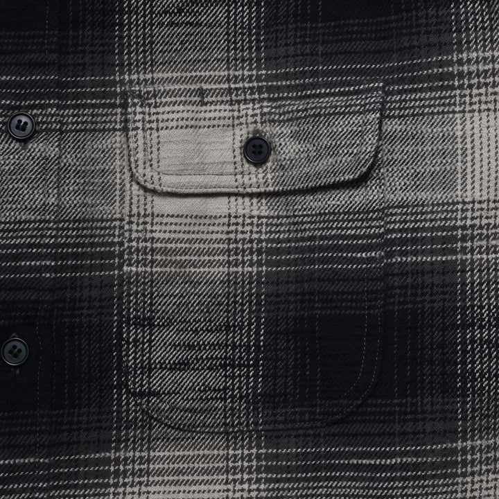 Heavy Cotton Flannel Ombre Work Shirt