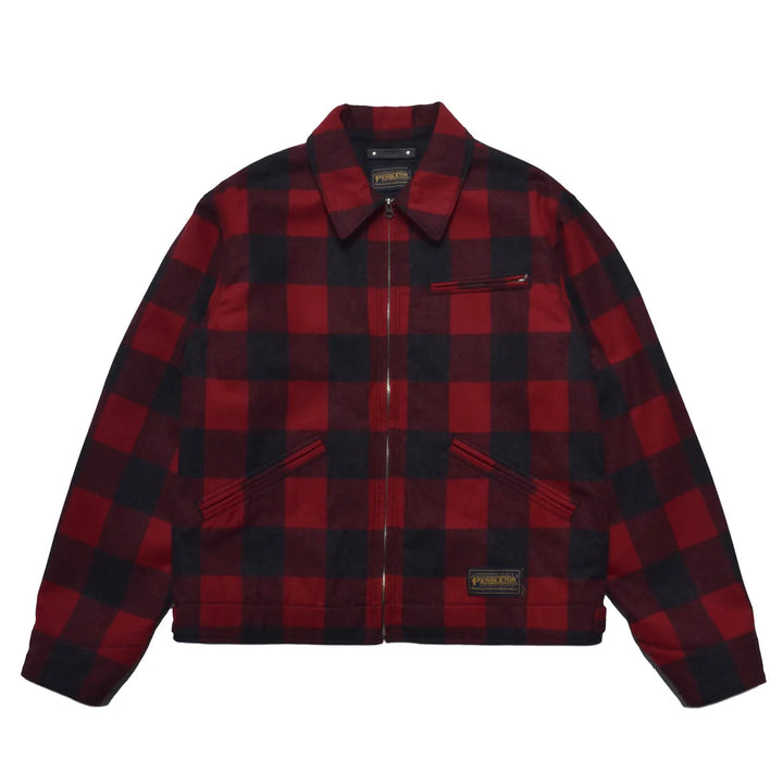 PENDLETON W. Plaid Zip-Up Work Jacket