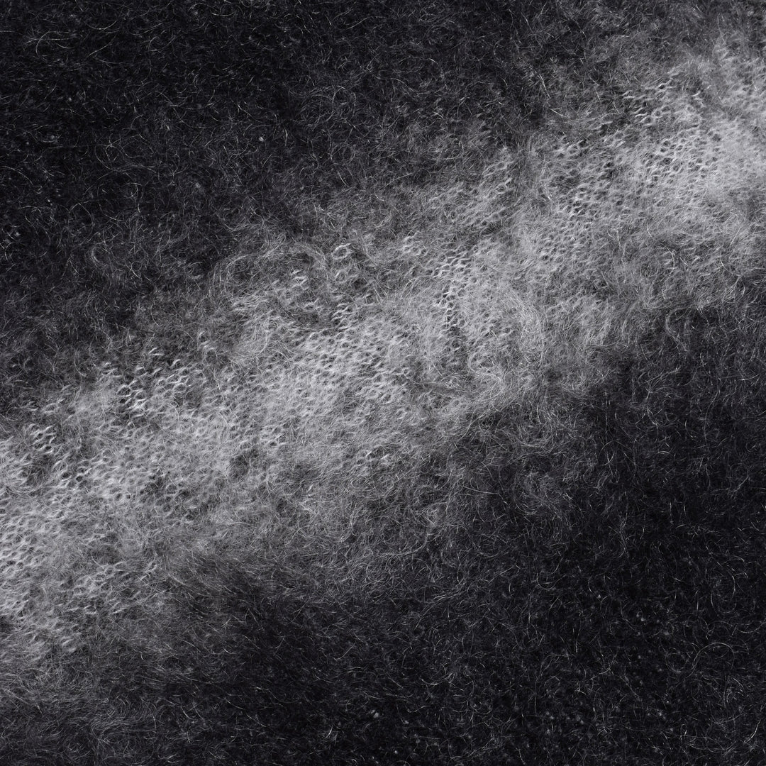 Fuzzy Stripe Mohair Knit Cardigan