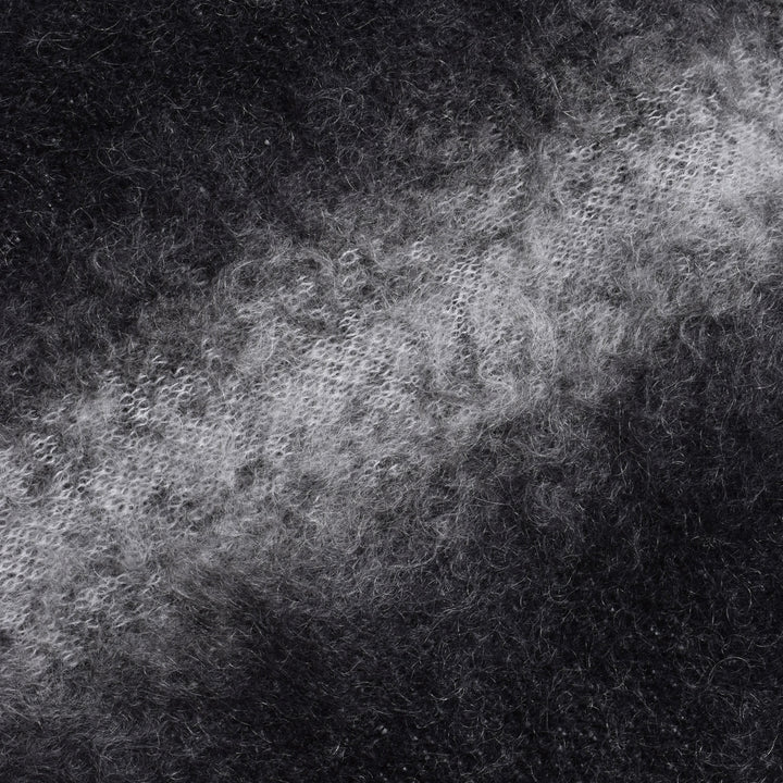Fuzzy Stripe Mohair Knit Cardigan