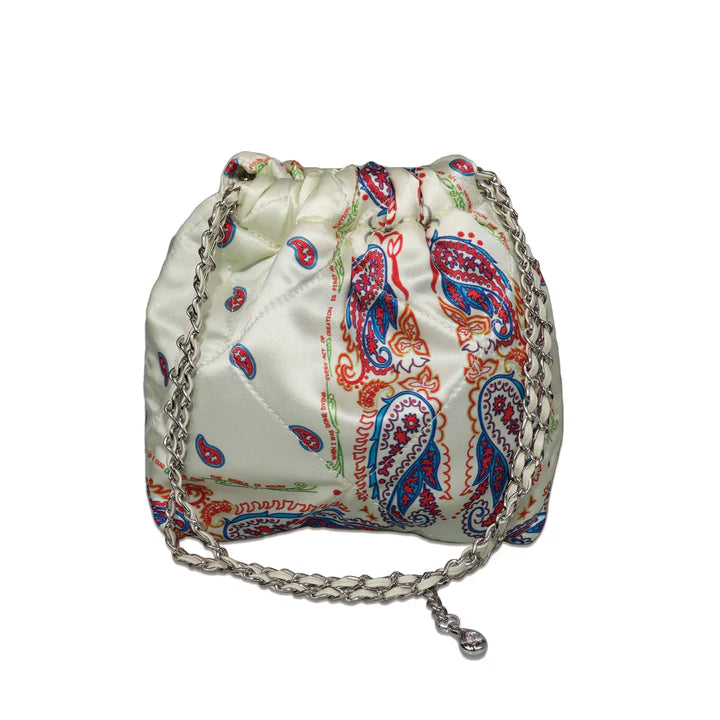THE WORLD IS YOURS - Paisley Silk Chain Pouch