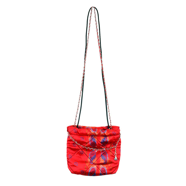 THE WORLD IS YOURS - Paisley Silk Chain Pouch