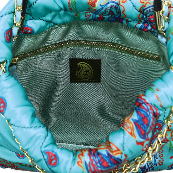 THE WORLD IS YOURS - Paisley Silk Chain Pouch