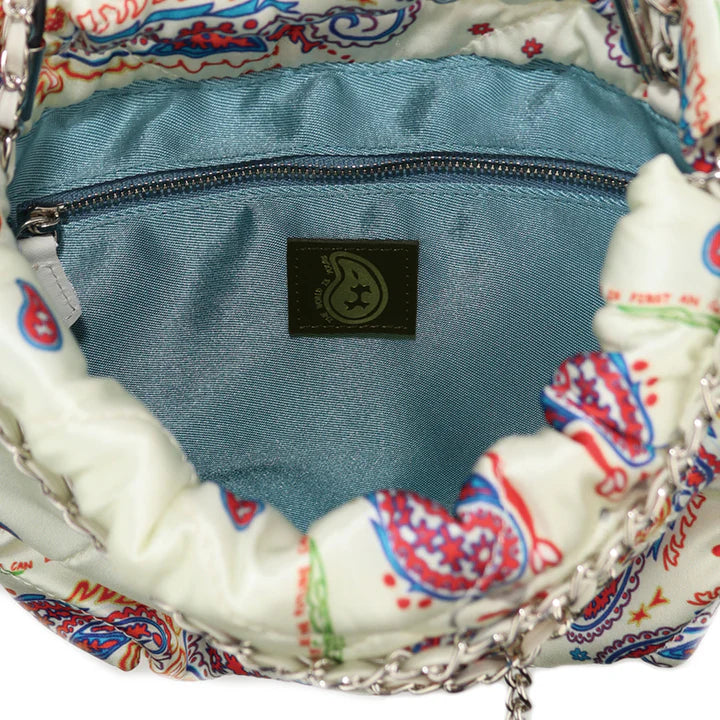 THE WORLD IS YOURS - Paisley Silk Chain Pouch