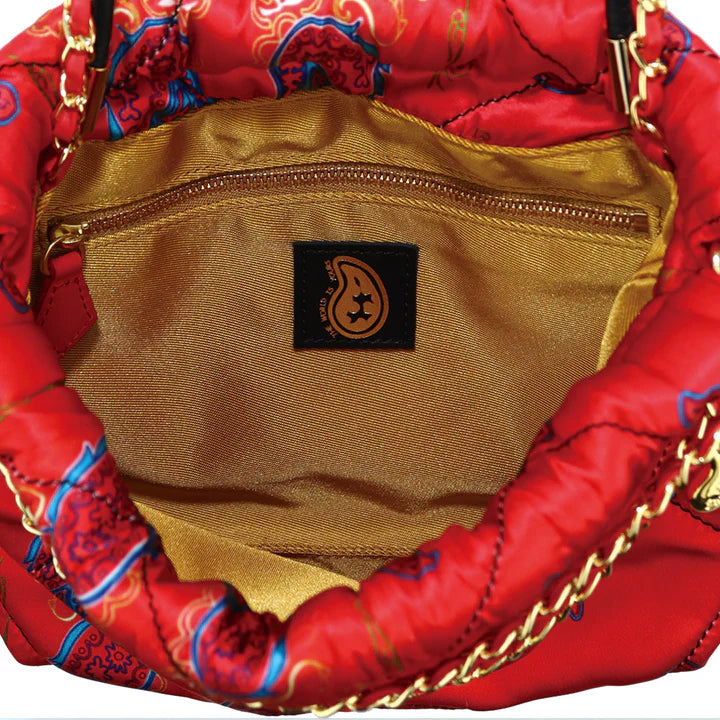 THE WORLD IS YOURS - Paisley Silk Chain Pouch