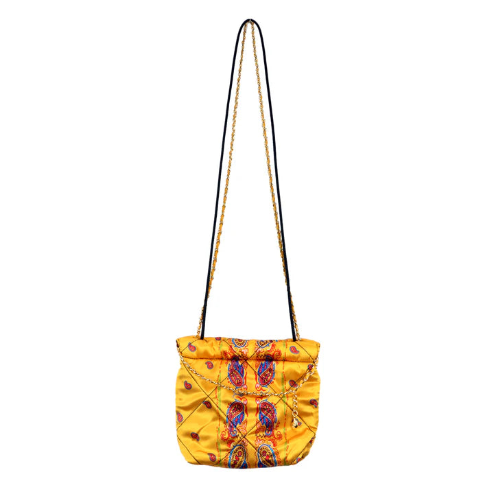THE WORLD IS YOURS - Paisley Silk Chain Pouch