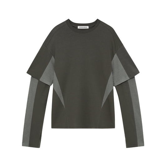 Diffraction Knit Layered Long Sleeve