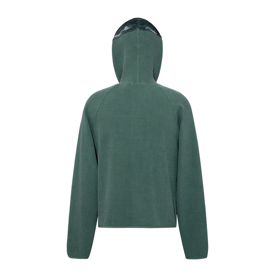 Waffle Knit Liner Zip Hoodie