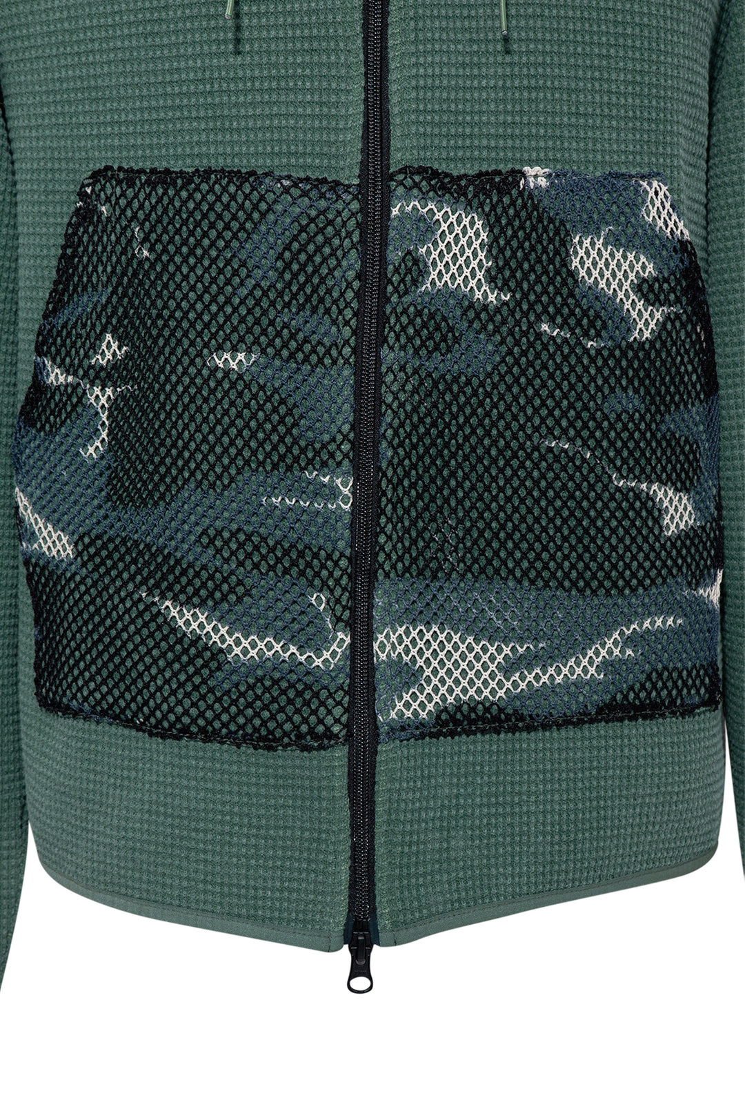 Waffle Knit Liner Zip Hoodie