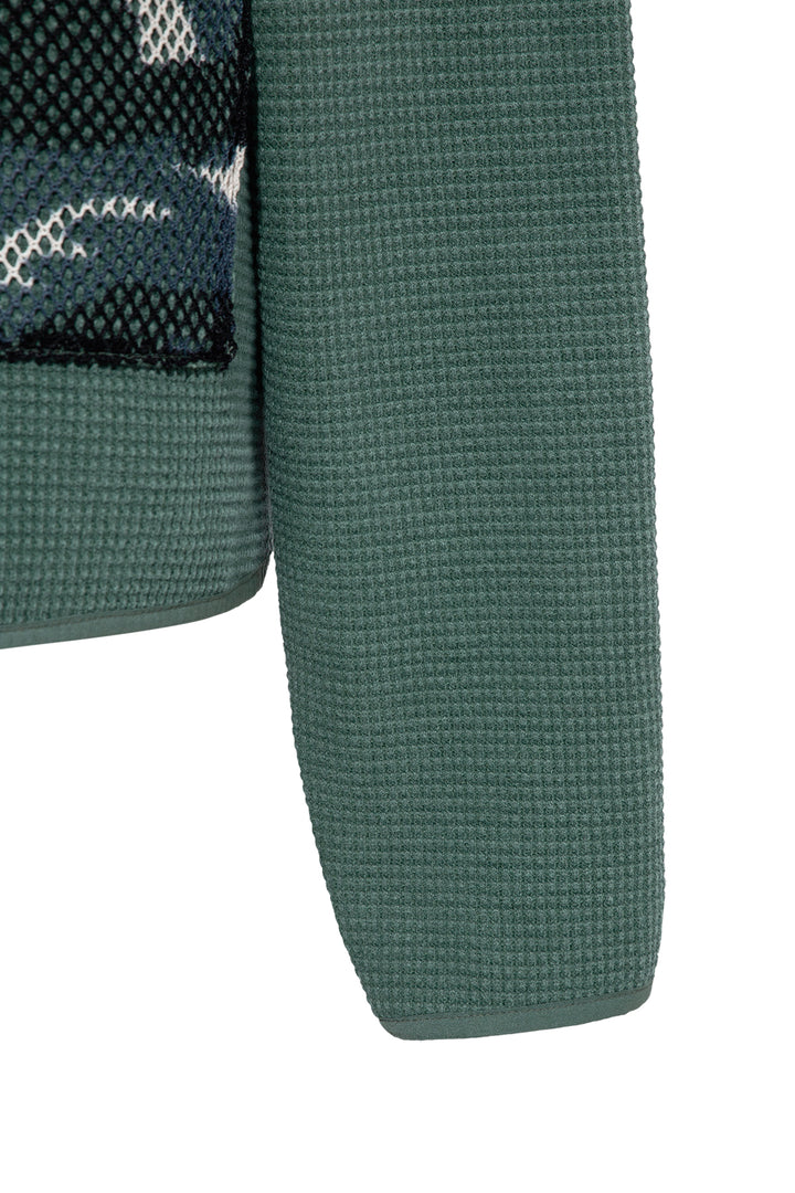 Waffle Knit Liner Zip Hoodie