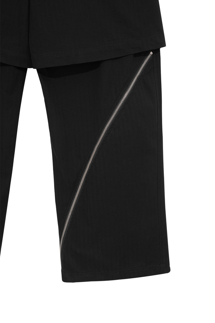 Double Layered Zip Trousers