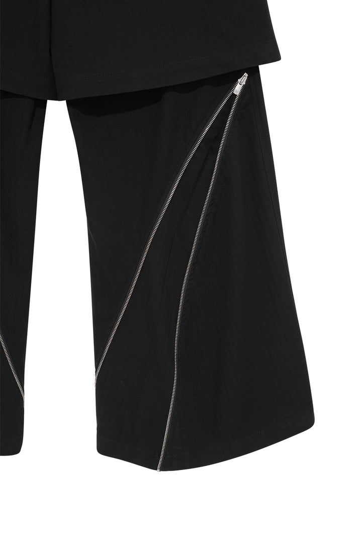 Double Layered Zip Trousers