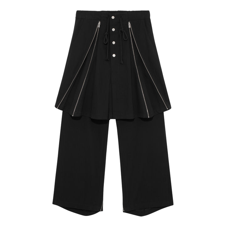 Double Layered Zip Trousers