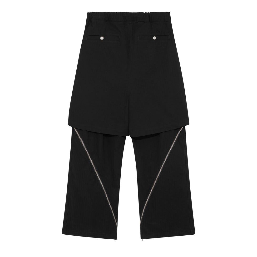 Double Layered Zip Trousers