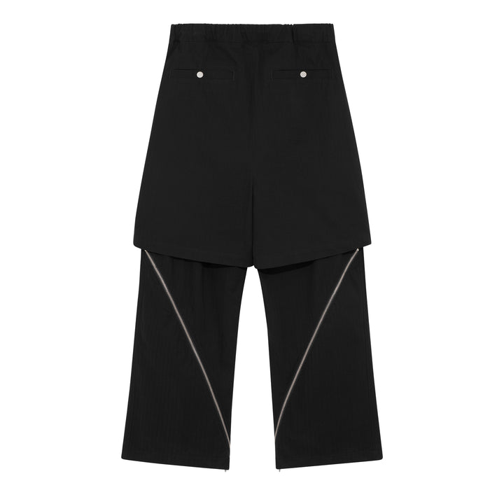 Double Layered Zip Trousers
