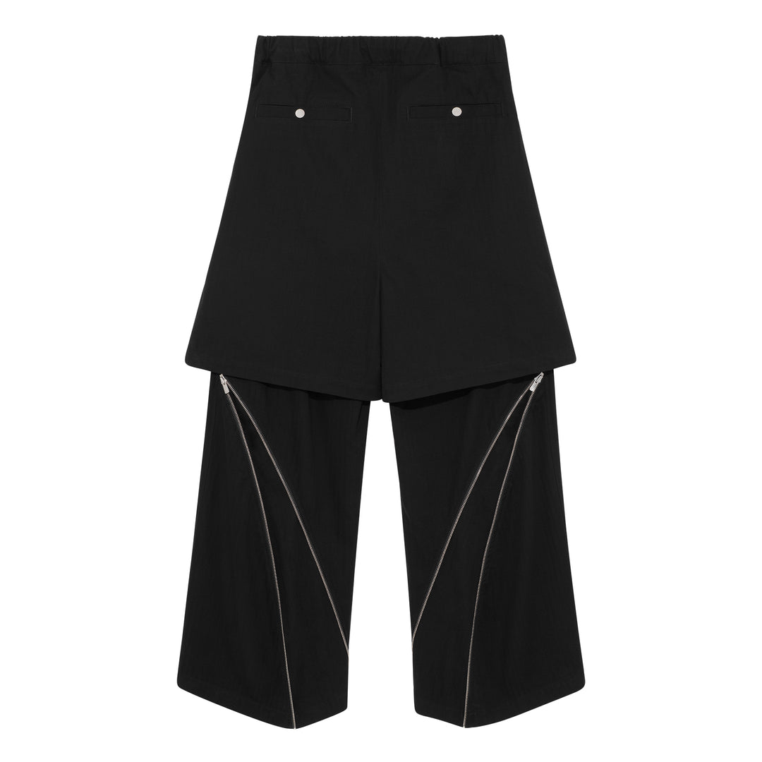 Double Layered Zip Trousers