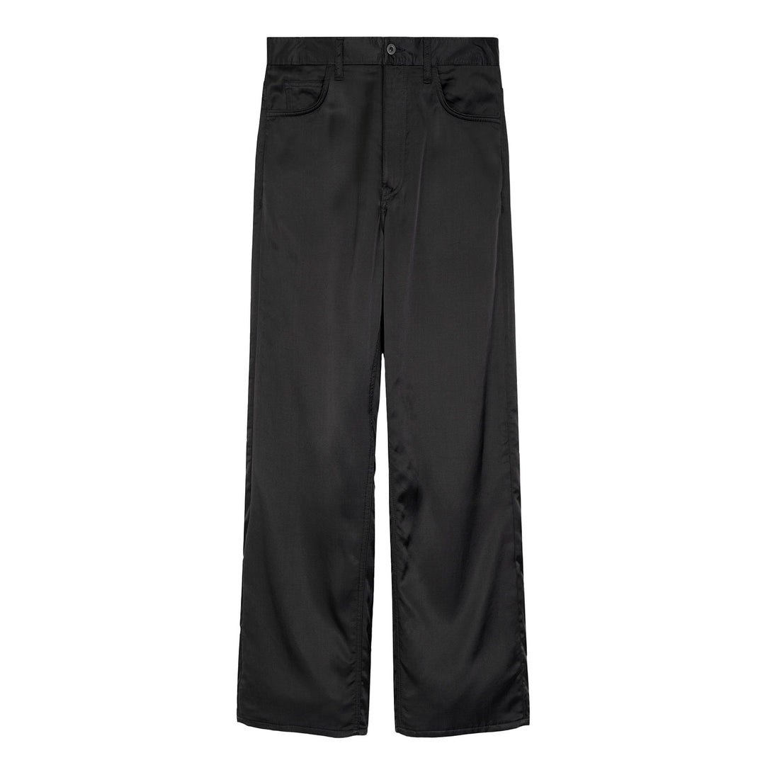 VUJADE - FRED SATIN 5-POCKET TROUSERS IN VISCOSE, WOOL & COTTON