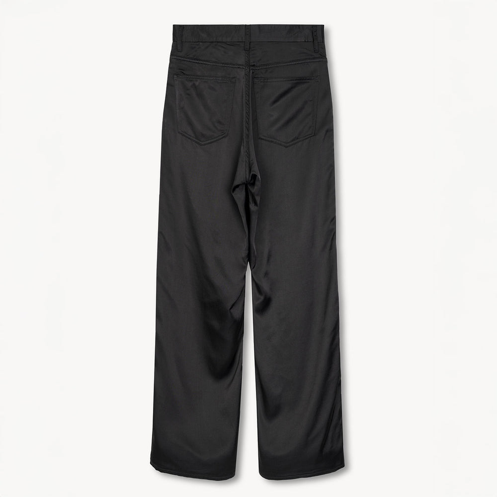 VUJADE - FRED SATIN 5-POCKET TROUSERS IN VISCOSE, WOOL & COTTON