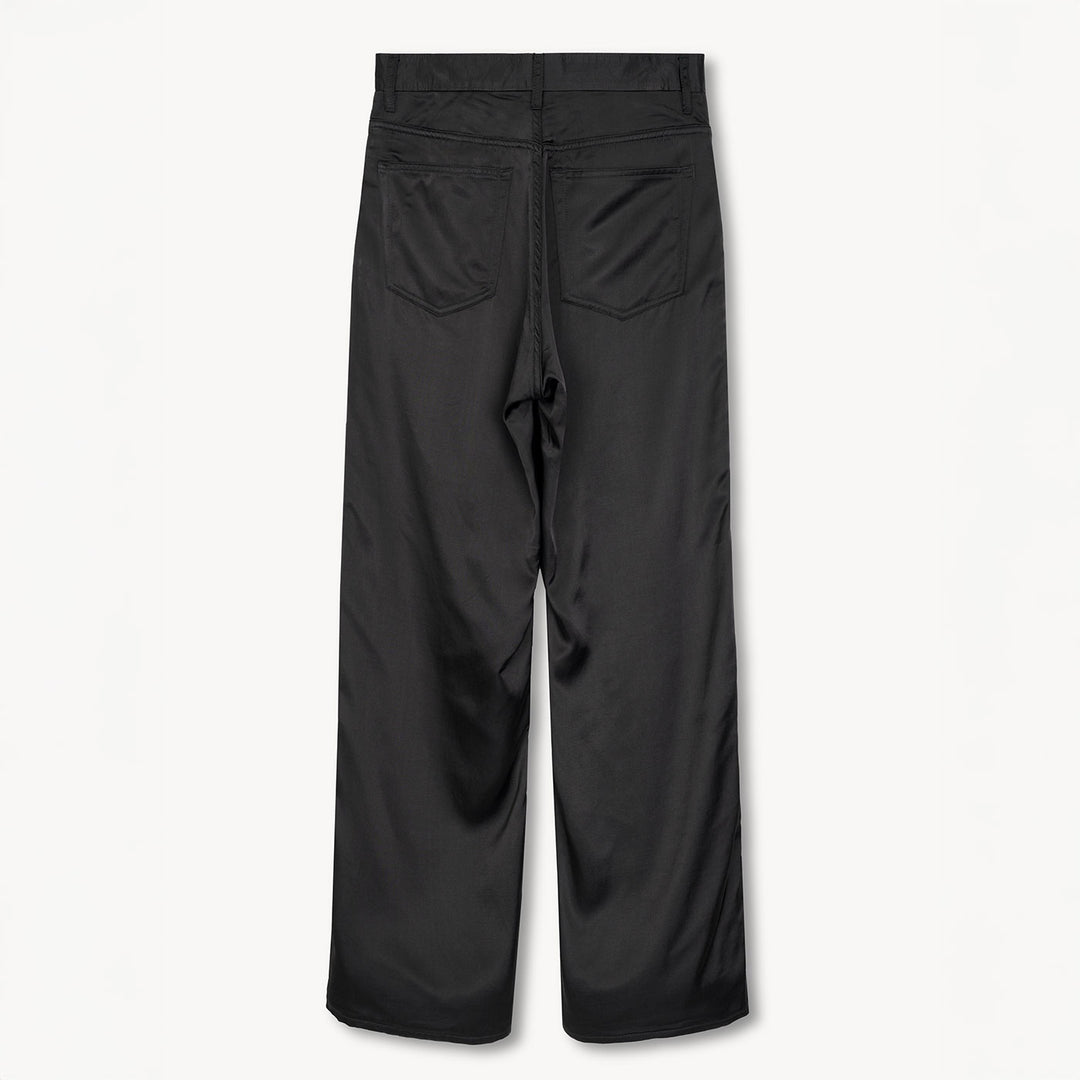 VUJADE - FRED SATIN 5-POCKET TROUSERS IN VISCOSE, WOOL & COTTON