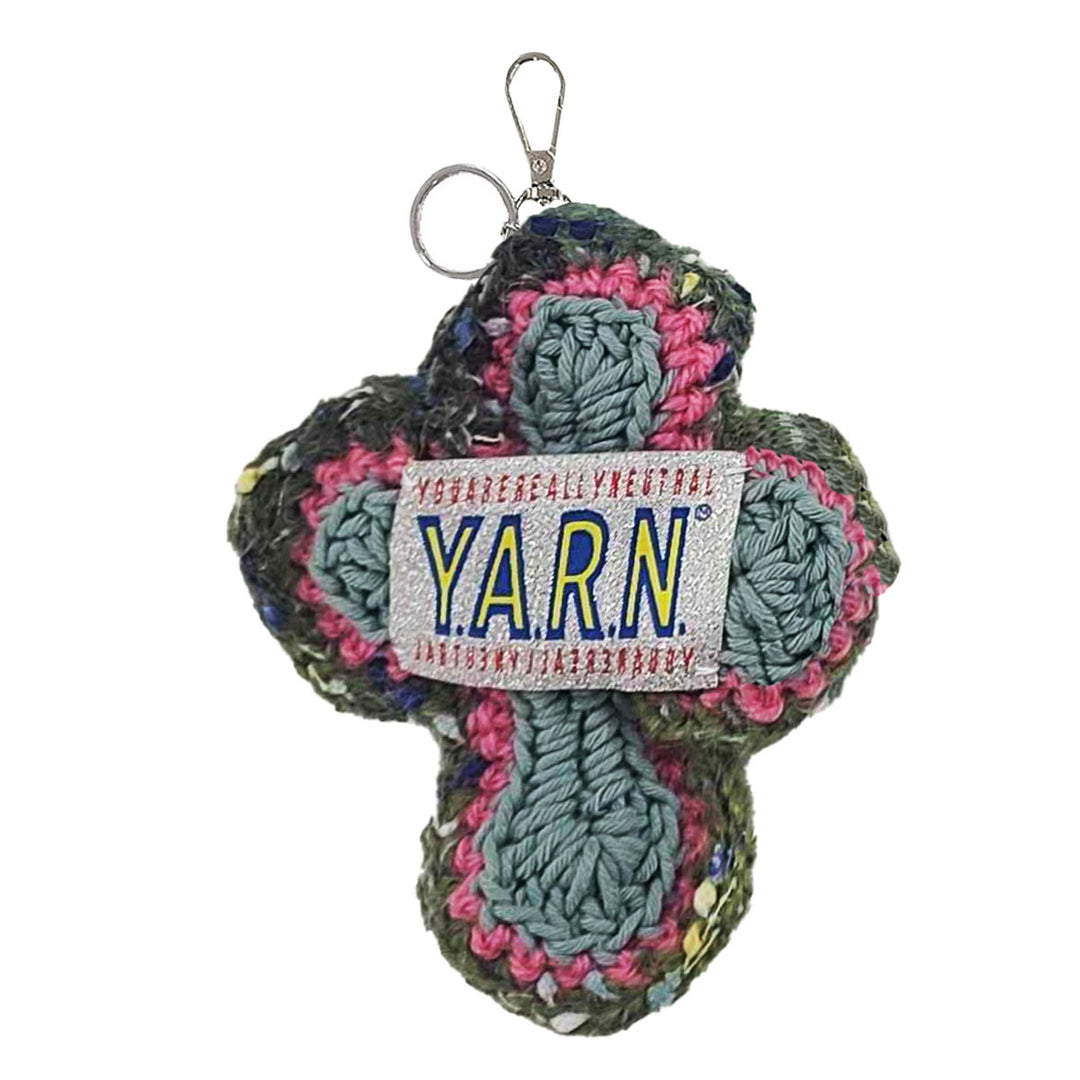 Y.A.R.N. - 3D Cross Handmade Knit Key Holder【G type】