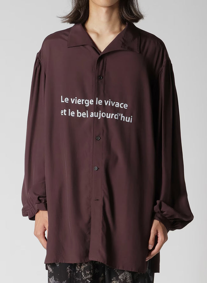 Yohji Yamamoto - RY/CU/S MESSAGE BLOUSE