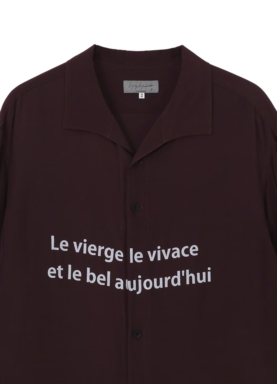 Yohji Yamamoto - RY/CU/S MESSAGE BLOUSE