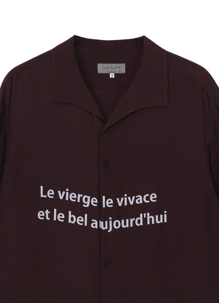 Yohji Yamamoto - RY/CU/S MESSAGE BLOUSE