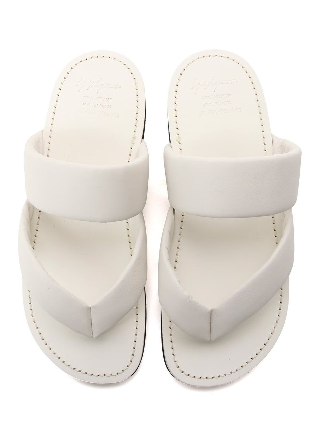Yohji Yamamoto - SOFT LEATHER STRAP FLIP FLOPS