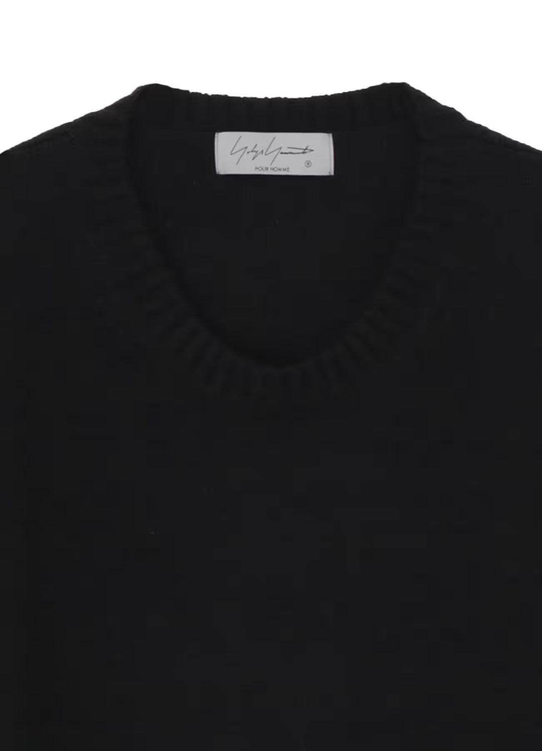 Yohji Yamamoto - 7G1P PLAIN STITCH WITH STRING STRING ROUND NECK PO