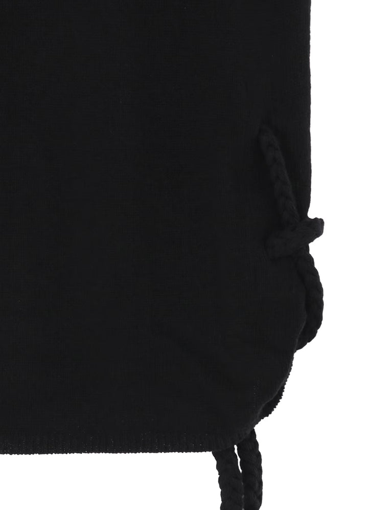 Yohji Yamamoto - 7G1P PLAIN STITCH WITH STRING STRING ROUND NECK PO